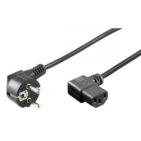 Kabel zasilający kątowy Manhattan C13/IEC320 Schuko 2m czarny Manhattan