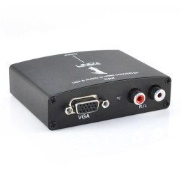 Konwerter VGA oraz Audio na HDMI LINDY czarny LINDY