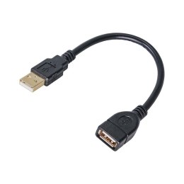 Przedłużacz USB 2.0 Akyga AK-USB-23 USB A(M) - A(F) 0,15m czarny AKYGA