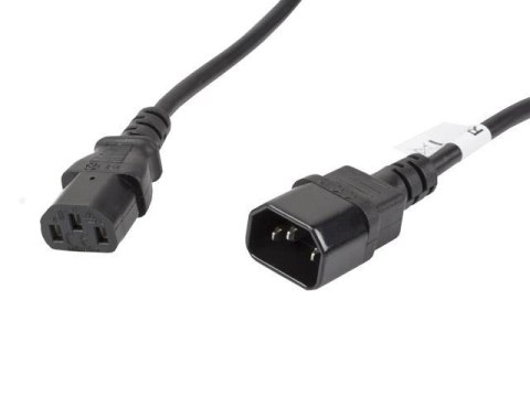 Przedłużacz kabla zasilającego Lanberg IEC 320 C13 -> C14 5m VDE czarny LANBERG