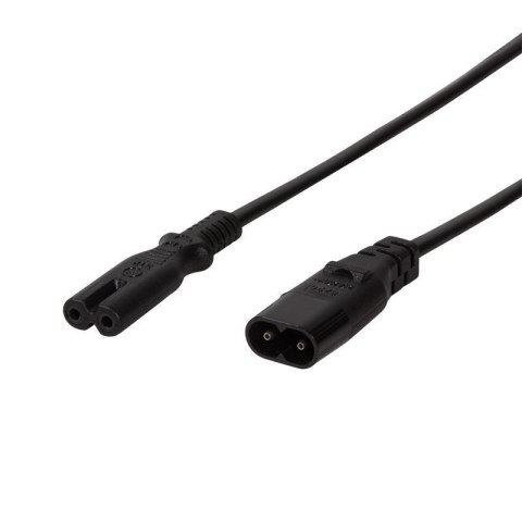 Przedłużacz kabla zasilającego LogiLink CP129 IEC C8 > C7 czarny 2m LogiLink Przedłużacz kabla zasilającego LogiLink CP129 IEC C8 > C7 czarny 2m LogiLink