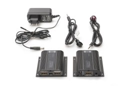 Przedłużacz/Extender DIGITUS HDMI do 50m Cat.6/7 UTP, 1080p 60Hz FHD, HDCP 1.2, IR, audio(zestaw) Digitus