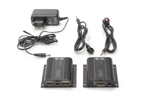 Przedłużacz/Extender DIGITUS HDMI do 50m Cat.6/7 UTP, 1080p 60Hz FHD, HDCP 1.2, IR, audio(zestaw) Digitus Przedłużacz/Extender DIGITUS HDMI do 50m Cat.6/7 UTP, 1080p 60Hz FHD, HDCP 1.2, IR, audio(zestaw) Digitus