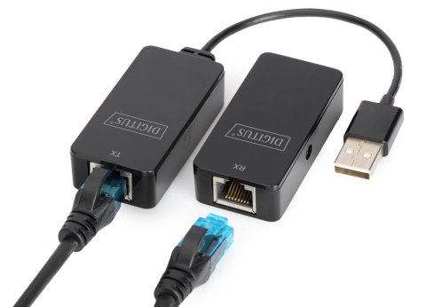 Przedłużacz/Extender DIGITUS USB 2.0 po skrętce Cat.5e/6 UTP, do 50m Digitus Przedłużacz/Extender DIGITUS USB 2.0 po skrętce Cat.5e/6 UTP, do 50m Digitus