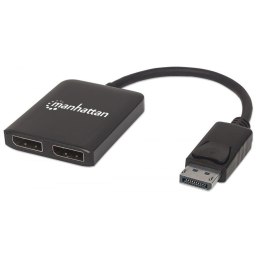 Rozdzielacz AV / Splitter Manhattan DisplayPort 1x2 4K*30Hz MST Hub Manhattan