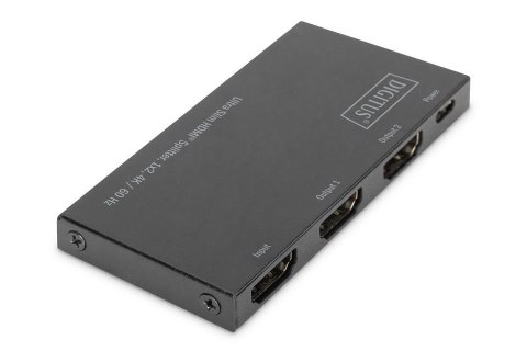 Rozdzielacz (Splitter) DIGITUS Ultra Slim HDMI 1x2, 4K 60Hz 3D HDR, HDCP 2.2, 18 Gbps, Micro USB Digitus Rozdzielacz (Splitter) DIGITUS Ultra Slim HDMI 1x2, 4K 60Hz 3D HDR, HDCP 2.2, 18 Gbps, Micro USB Digitus