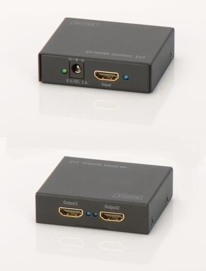 Splitter HDMI DIGITUS DS-46304 2-portowy, 4096x2160p 4K UHD 3D, HDCP1.3 Digitus Splitter HDMI DIGITUS DS-46304 2-portowy, 4096x2160p 4K UHD 3D, HDCP1.3 Digitus
