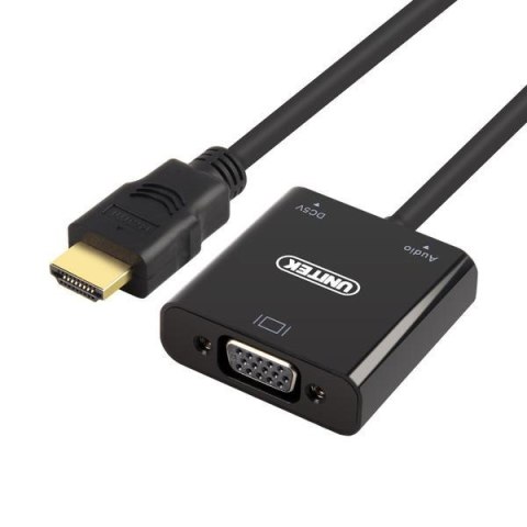 Adapter Unitek Y-6333 HDMI to VGA + audio Unitek Adapter Unitek Y-6333 HDMI to VGA + audio Unitek