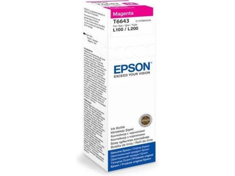 Atrament magenta w butelce 70ml do Epson L100/L200/L210/L355 Epson Atrament magenta w butelce 70ml do Epson L100/L200/L210/L355 Epson