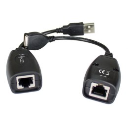 Extender Przedłużacz Techly USB do 50m po kablu sieciowym RJ45 Techly
