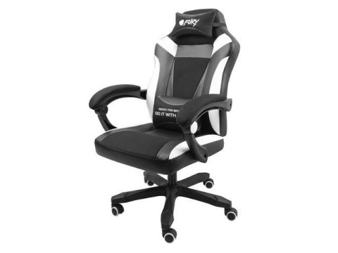 Fotel dla gracza Fury Avenger M+ czarno-biały Fury Fotel dla gracza Fury Avenger M+ czarno-biały Fury