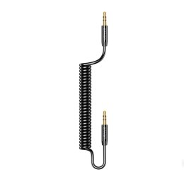 Kabel Audio Usams SJ256 Jack 3,5mm Spring 1,2m czarny USAMS