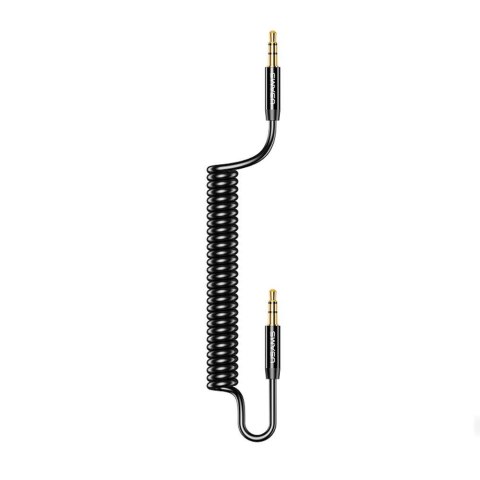 Kabel Audio Usams SJ256 Jack 3,5mm Spring 1,2m czarny USAMS Kabel Audio Usams SJ256 Jack 3,5mm Spring 1,2m czarny USAMS