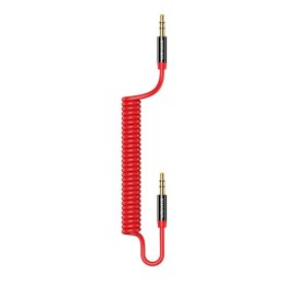 Kabel Audio Usams SJ256 Jack 3,5mm Spring 1,2m czerwony USAMS