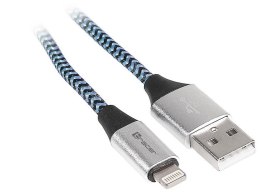 Kabel Tracer USB 2.0 iPhone AM - Lightning 1m czarno-niebieski Tracer