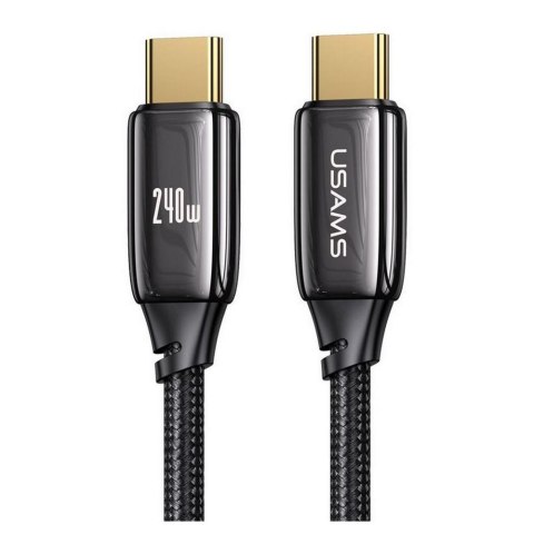 Kabel USB Usams U82 USB-C/USB-C 240W PD 3.1 Fast Charging 1,2m czarny USAMS Kabel USB Usams U82 USB-C/USB-C 240W PD 3.1 Fast Charging 1,2m czarny USAMS