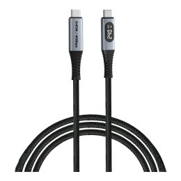 Kabel Verbatim USB-C(M) - USB-C(M) z wyświetlaczem, 1,2m, 240W, PD, czarny Verbatim