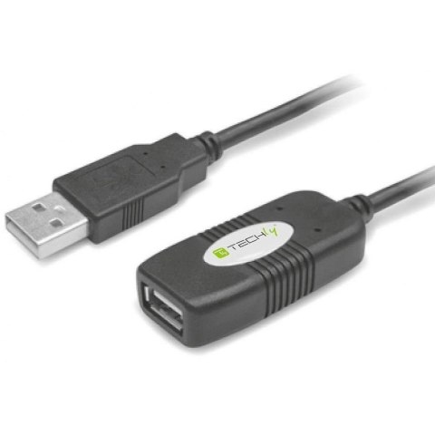 Kabel/Przedłużacz Techly USB 2.0 A-A M/F aktywny 10m czarny Techly Kabel/Przedłużacz Techly USB 2.0 A-A M/F aktywny 10m czarny Techly