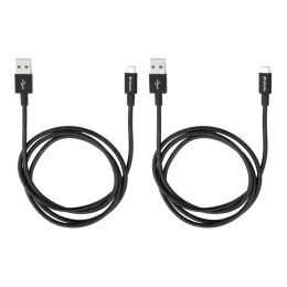 Kable Verbatim micro USB-B(M) - USB-A(M) 1m 2-pak czarny Verbatim