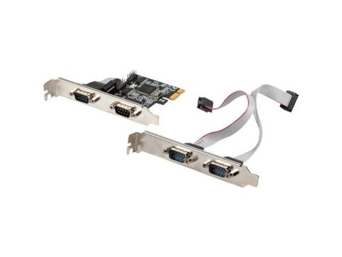 Karta Lanberg PCI Express -> COM 9Pin x4 + śledzie low profile LANBERG Karta Lanberg PCI Express -> COM 9Pin x4 + śledzie low profile LANBERG