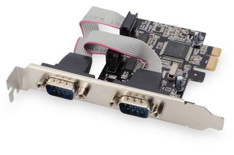 Kontroler COM DIGITUS PCIe, 2x RS-232/COM, Low Profile, Chipset AX99100 Digitus Kontroler COM DIGITUS PCIe, 2x RS-232/COM, Low Profile, Chipset AX99100 Digitus