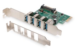 Kontroler USB 3.0 DIGITUS PCIe, 4x USB 3.0, Chipset VL805 Digitus