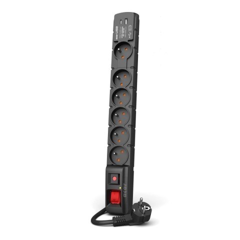 Listwa przeciwprzepięciowa Acar USB W2436 z szybką ładowarką 1,5m czarna Acar Listwa przeciwprzepięciowa Acar USB W2436 z szybką ładowarką 1,5m czarna Acar
