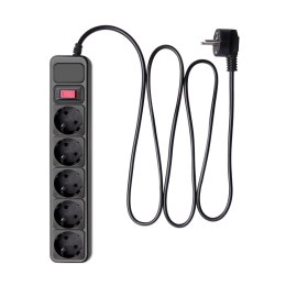 Listwa przeciwprzepięciowa Akyga AK-SP-06B 5 gniazd CEE 7/3 (Typ F) 3m AKYGA