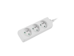Listwa przedłużacz Lanberg 1,5m biała 3x 230V PL, kabel wykonany z pełnej miedzi LANBERG