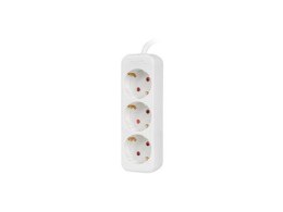 Listwa przedłużacz Lanberg 1,5m biała 3x 230V Schuko, kabel wykonany z pełnej miedzi LANBERG
