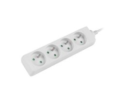 Listwa przedłużacz Lanberg 1,5m biała 4x 230V PL, kabel wykonany z pełnej miedzi LANBERG
