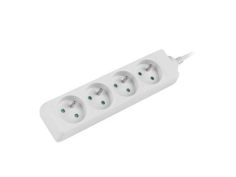 Listwa przedłużacz Lanberg 1,5m biała 4x 230V PL, kabel wykonany z pełnej miedzi LANBERG