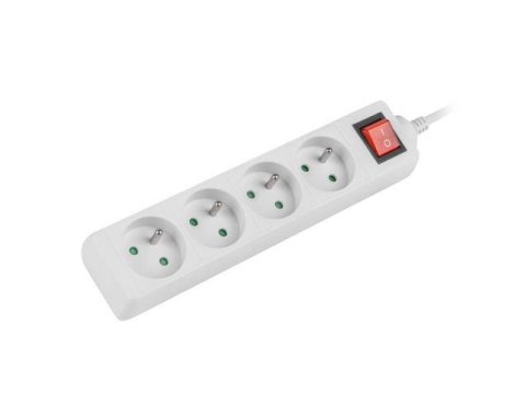 Listwa przedłużacz Lanberg 1,5m biała 4x 230V PL, z wyłącznikiem, kabel wykonany z pełnej miedzi LANBERG Listwa przedłużacz Lanberg 1,5m biała 4x 230V PL, z wyłącznikiem, kabel wykonany z pełnej miedzi LANBERG