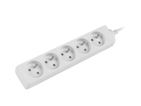 Listwa przedłużacz Lanberg 1,5m biała 5x 230V PL, kabel wykonany z pełnej miedzi LANBERG Listwa przedłużacz Lanberg 1,5m biała 5x 230V PL, kabel wykonany z pełnej miedzi LANBERG
