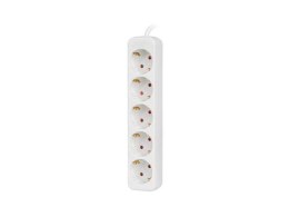 Listwa przedłużacz Lanberg 3m biała 5x 230V Schuko, kabel wykonany z pełnej miedzi LANBERG