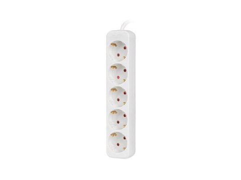 Listwa przedłużacz Lanberg 3m biała 5x 230V Schuko, kabel wykonany z pełnej miedzi LANBERG Listwa przedłużacz Lanberg 3m biała 5x 230V Schuko, kabel wykonany z pełnej miedzi LANBERG