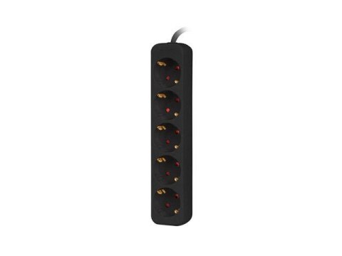 Listwa przedłużacz Lanberg 3m czarna 5x 230V Schuko, kabel wykonany z pełnej miedzi LANBERG Listwa przedłużacz Lanberg 3m czarna 5x 230V Schuko, kabel wykonany z pełnej miedzi LANBERG