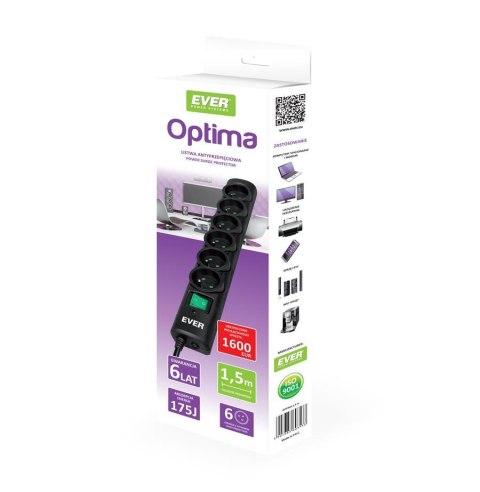 Listwa zasilająca Ever OPTIMA 1,5m Ever Listwa zasilająca Ever OPTIMA 1,5m Ever
