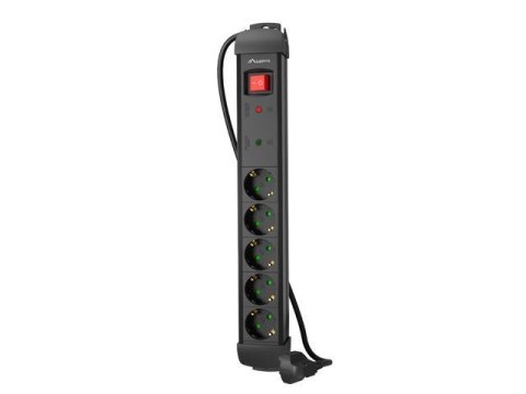 Listwa zasilająca Lanberg SP1 1.5m 5x 230V Schuko czarna LANBERG Listwa zasilająca Lanberg SP1 1.5m 5x 230V Schuko czarna LANBERG
