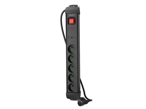 Listwa zasilająca Lanberg SP1 3m 5x 230V PL czarna LANBERG Listwa zasilająca Lanberg SP1 3m 5x 230V PL czarna LANBERG