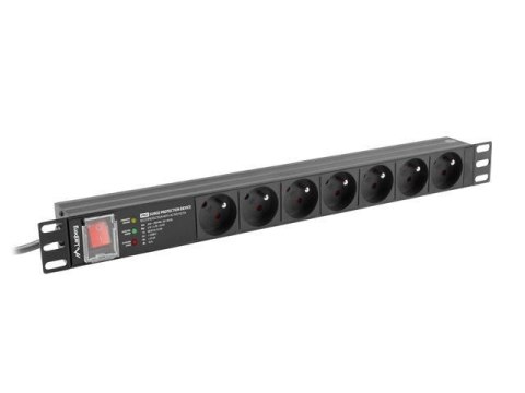 Listwa zasilająca Lanberg do RACK 19" 1U 16A PDU PRO 7x PL SPD-3MP 2m czarna LANBERG Listwa zasilająca Lanberg do RACK 19" 1U 16A PDU PRO 7x PL SPD-3MP 2m czarna LANBERG