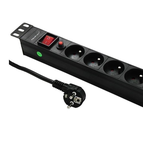 Listwa zasilająca Qoltec do RACK 19" 1U 16A PDU CB 6xSCHUKO 2m Qoltec