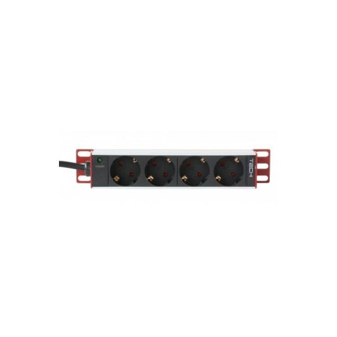 Listwa zasilająca Techly Rack 10" 1U, 4xSchuko 1,8m Techly Listwa zasilająca Techly Rack 10" 1U, 4xSchuko 1,8m Techly