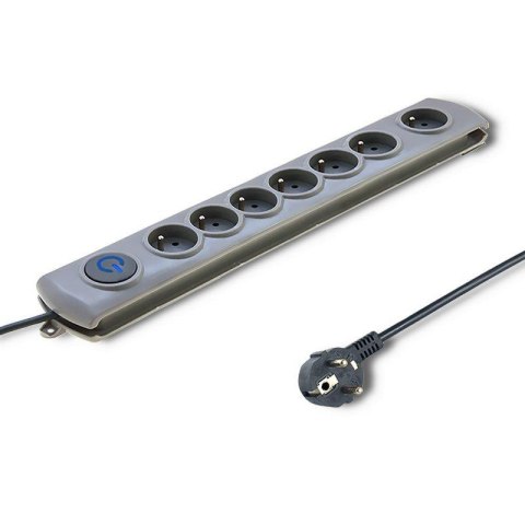 Listwa zasilająca antyprzepięciowa Qoltec Quick Switch | 8 gniazd | 1,8m | szara Qoltec Listwa zasilająca antyprzepięciowa Qoltec Quick Switch | 8 gniazd | 1,8m | szara Qoltec