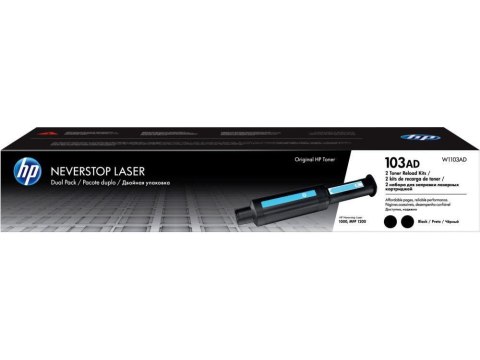 Toner HP 103AD Neverstop (W1103AD) Black (Zestaw do uzupełniania tonera) Dwupak HP Toner HP 103AD Neverstop (W1103AD) Black (Zestaw do uzupełniania tonera) Dwupak HP