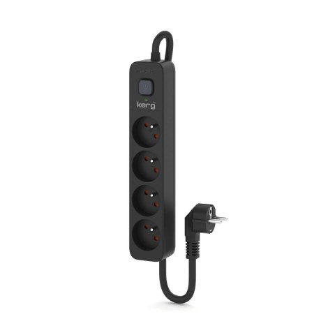 Urządzenie zasilające zabezpieczające KERG z wyłącznikiem 4 gniazda czarne 1,5m 16A H05VV-F 3x1,5mm2 KERG Urządzenie zasilające zabezpieczające KERG z wyłącznikiem 4 gniazda czarne 1,5m 16A H05VV-F 3x1,5mm2 KERG