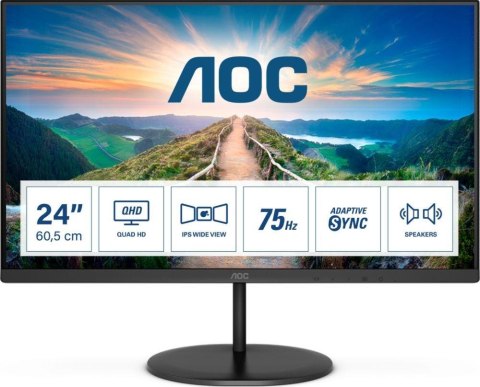 Monitor AOC 23,8" Q24V4EA HDMI DP głośniki AOC Monitor AOC 23,8" Q24V4EA HDMI DP głośniki AOC