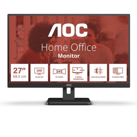 Monitor AOC 27" Q27E3UAM HDMI DP 2xUSB głośniki AOC Monitor AOC 27" Q27E3UAM HDMI DP 2xUSB głośniki AOC