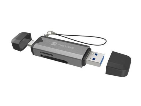 Czytnik kart Natec Scarab 3 USB-A + USB-C SD/MICRO SD USB 3.1 Gen 1 Szary Natec Czytnik kart Natec Scarab 3 USB-A + USB-C SD/MICRO SD USB 3.1 Gen 1 Szary Natec