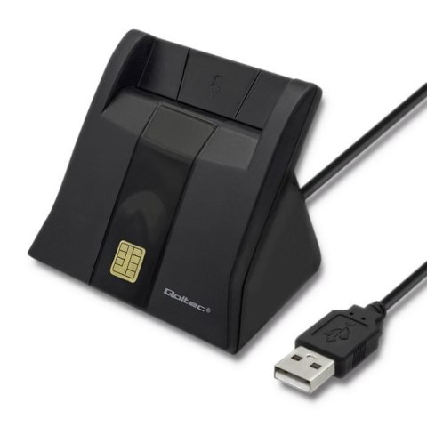 Czytnik kart chipowych ID Qoltec SCR-0643 | USB 2.0 + adapter USB-C Qoltec Czytnik kart chipowych ID Qoltec SCR-0643 | USB 2.0 + adapter USB-C Qoltec